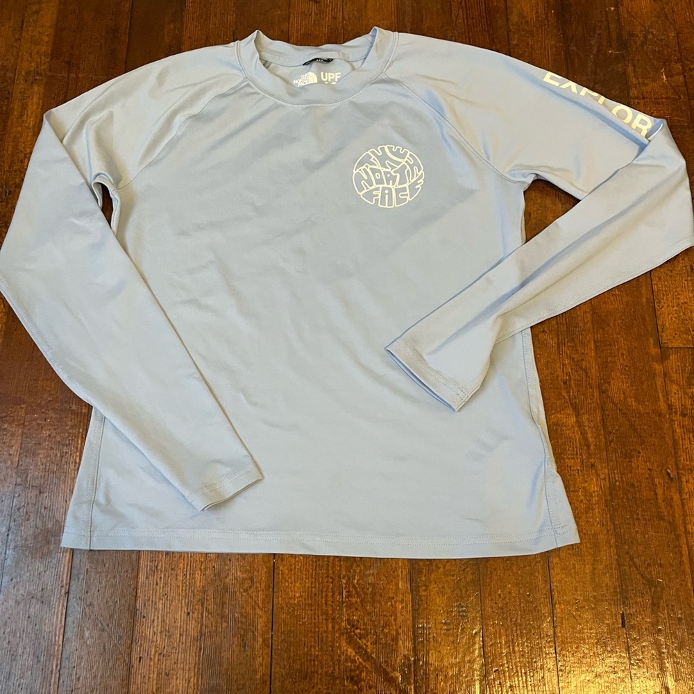 The North Face Girls' Light Blue long sleeve shirt